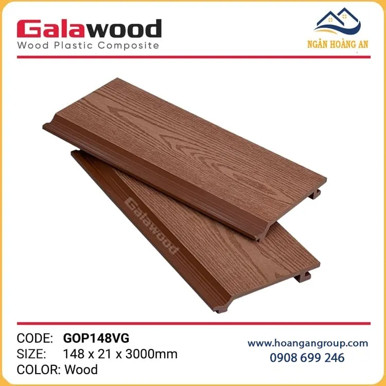 Ốp Trần Ban Công Gỗ Nhựa Ngoài Trời Galawood GOP148VG Wood Ốp Trần Ban Công Gỗ Nhựa Ngoài Trời Galawood GOP148VG Wood