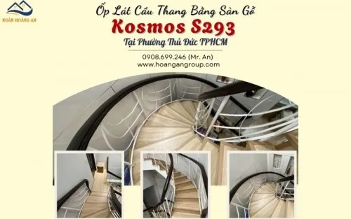 Ốp Lát Cầu Thang Bằng Sàn Gỗ Kosmos S293 Tại Phường Thủ Đức TPHCM