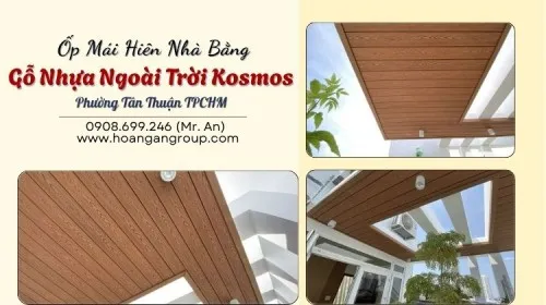 Ốp Mái Hiên Nhà Bằng Gỗ Nhựa Ngoài Trời Kosmos Phường Tân Thuận TPCHM