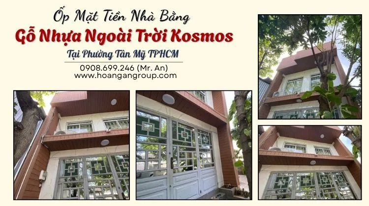 Ốp Mặt Tiền Nhà Bằng Gỗ Nhựa Ngoài Trời Kosmos Tại Phường Tân Mỹ 