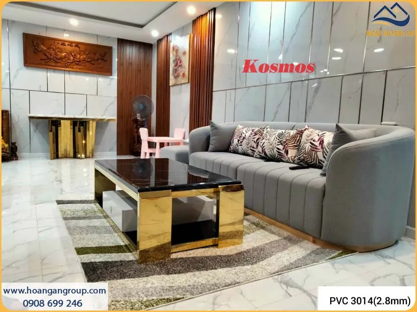 Mảng Tường PVC Giả Đá Tạo Sức Hút Cho Phòng Khách