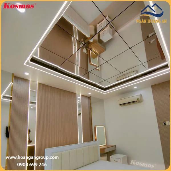 Công Trình Ốp Phòng Ngủ Bằng Tấm Đa Năng Sợi Than Tre Kosmos
