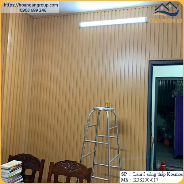 Ốp Tường Tấm Ốp Lam Sóng Giả Gỗ Kosmos Tại Quận 12 TPHCM