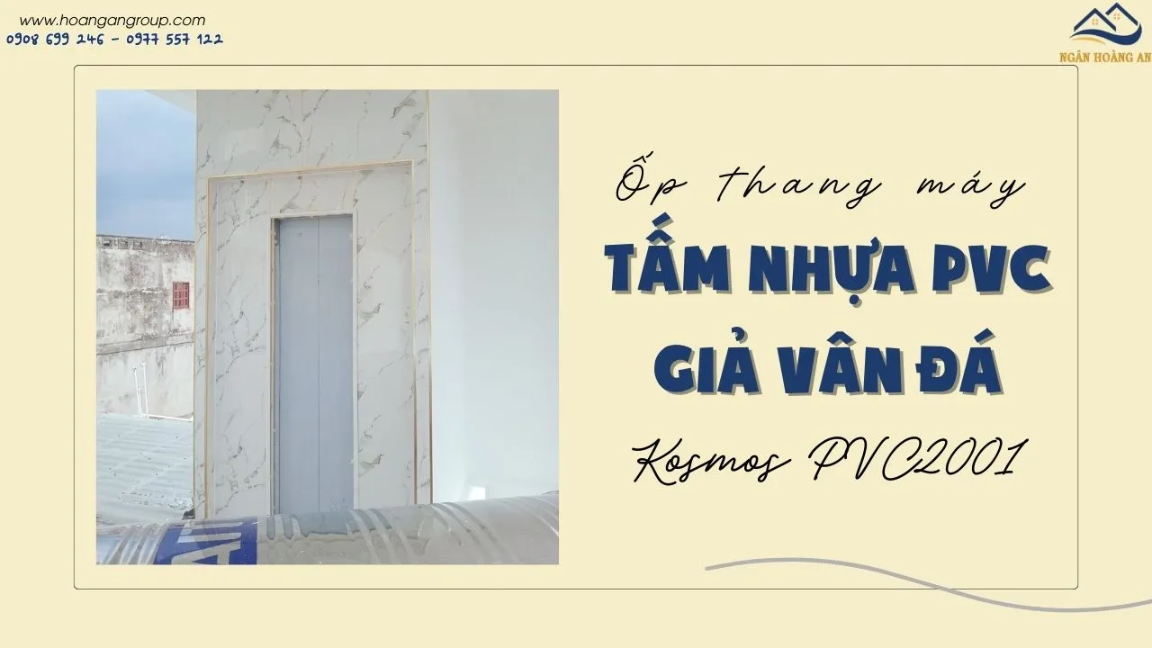 Ốp Thang Máy Bằng Tấm PVC Giả Đá Kosmos PVC2001 Tại Tân Bình TPHCM