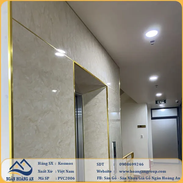 Ốp Thang Máy Tấm Nhựa PVC Giả Đá Kosmos Tại Quận 5 TPHCM