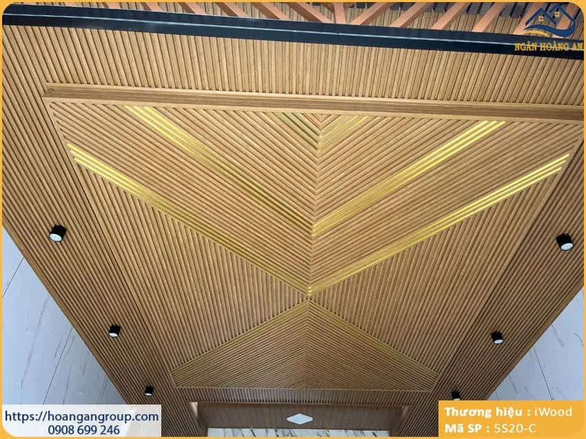 Ốp Trần Lam Sóng Nhựa Giả Gỗ iWood 5S20-C Tại Long Thành Đồng Nai Ốp Trần Lam Sóng Nhựa Giả Gỗ iWood 5S20-C Tại Long Thành Đồng Nai
