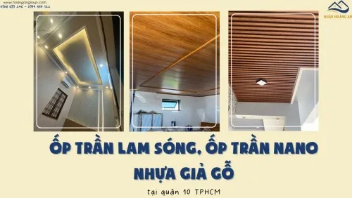 Ốp Trần Lam Sóng, Ốp Trần Nano Nhựa Giả Gỗ Tại Quận 10 TPHCM