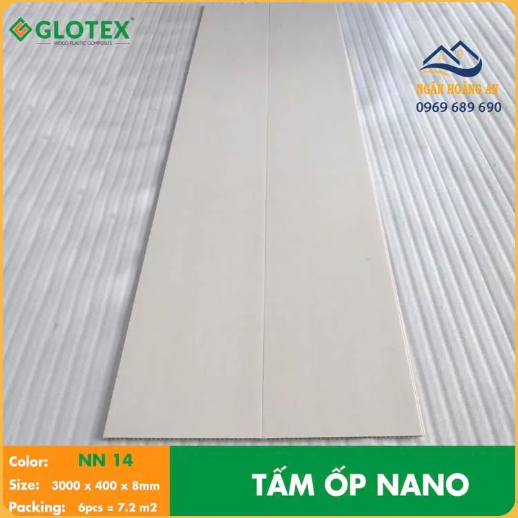 Ốp Tường Ốp Trần Nano Glotex NN 14 Giả Vân Vải Trắng Ốp Tường Ốp Trần Nano Glotex NN 14 Giả Vân Vải Trắng