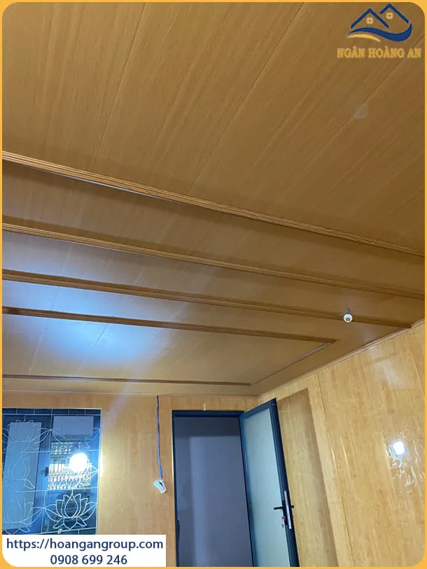 Ốp Trần Nano Nhựa Giả Gỗ Cho Phòng Nghỉ Ở Chùa Tại Tân Phú TPHCM Ốp Trần Nano Nhựa Giả Gỗ Cho Phòng Nghỉ Ở Chùa Tại Tân Phú TPHCM