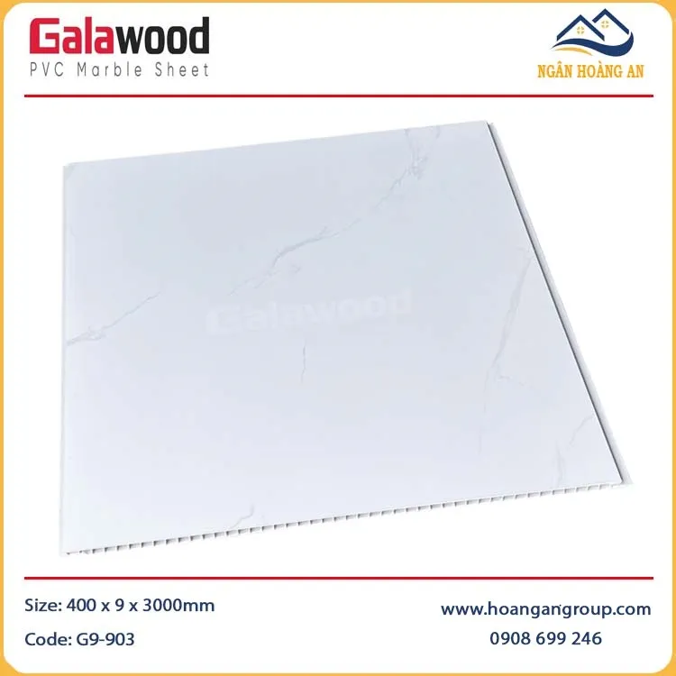 Tấm Nhựa Ốp Tường Nano Trắng Vân Mây Galawood G9-903