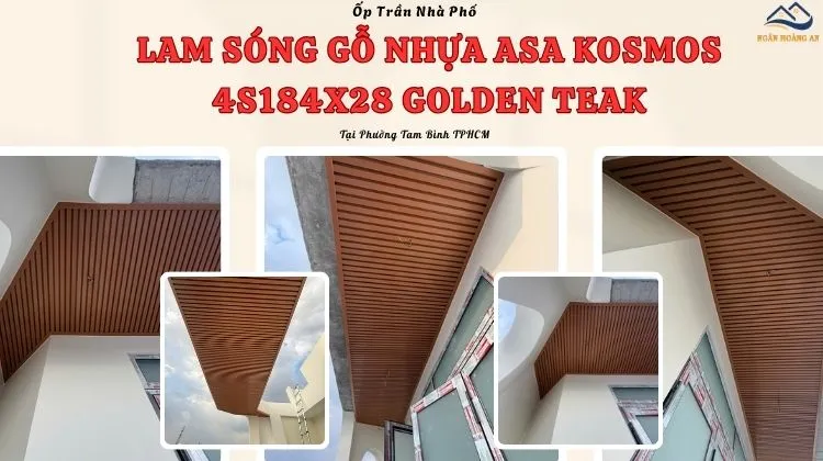 Ốp Trần Nhà Phố Lam Sóng Gỗ Nhựa ASA Kosmos Tại Phường Tam Bình TPHCM