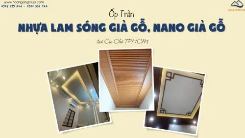 Ốp Trần Nhựa Lam Sóng Giả Gỗ, Nano Giả Gỗ Tại Củ Chi TPHCM