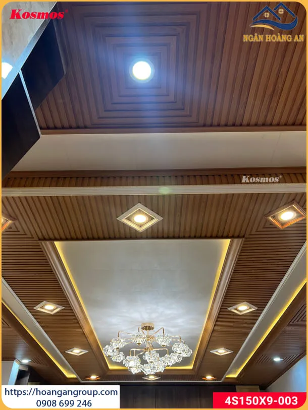 Ốp Trần Nhựa Lam Sóng Giả Gỗ Tại Tân Bình TPHCM