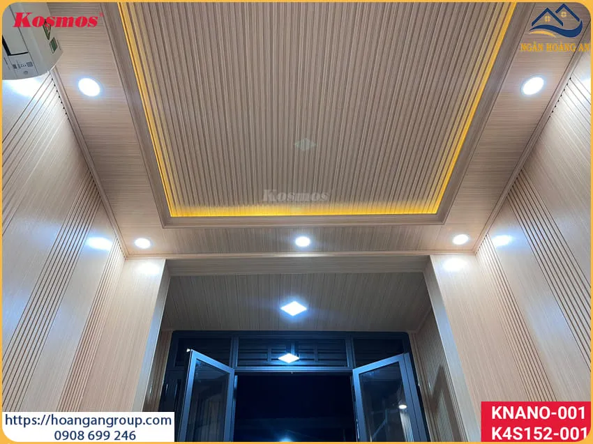 Ốp Trần Lam Sóng Nano Nhựa Giả Gỗ Tại Bình Chánh TPHCM