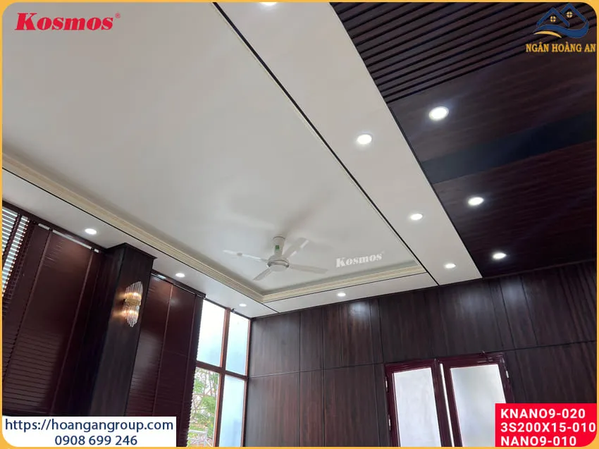 Ốp Trần Nhựa Lam Sóng Nano Giả Gỗ Tại Quận 3 TPHCM