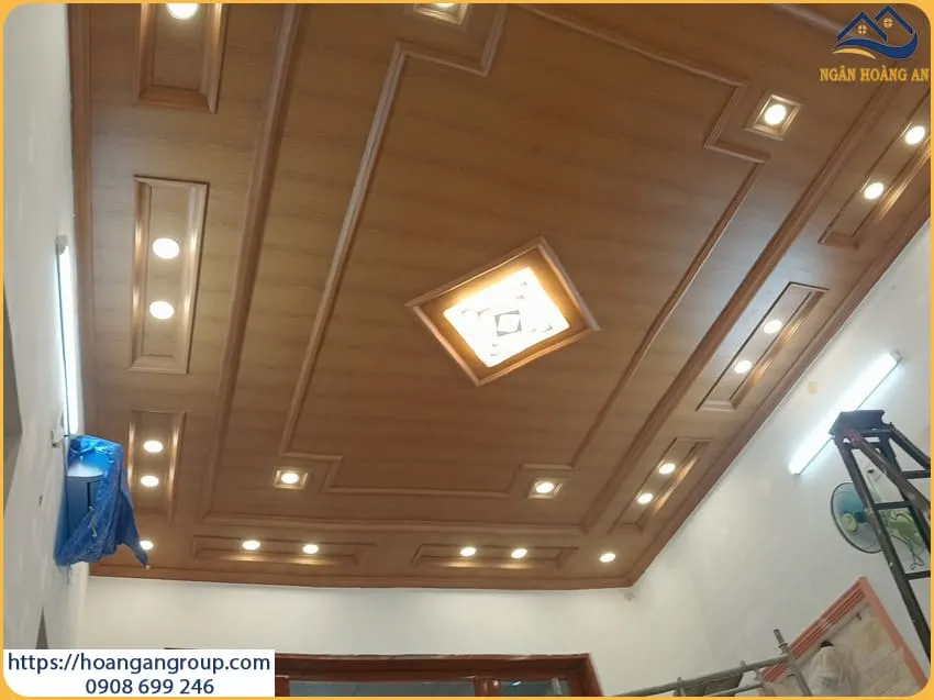 Ốp Trần Nano Nhựa Giả Gỗ Cho Nhà Ở Tại Nhơn Trạch Đồng Nai