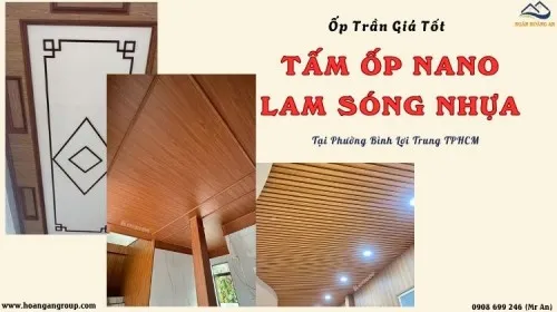 Ốp Trần Nhựa Nano - Tấm Lam Sóng Giá Tốt Phường Bình Lợi Trung TPHCM