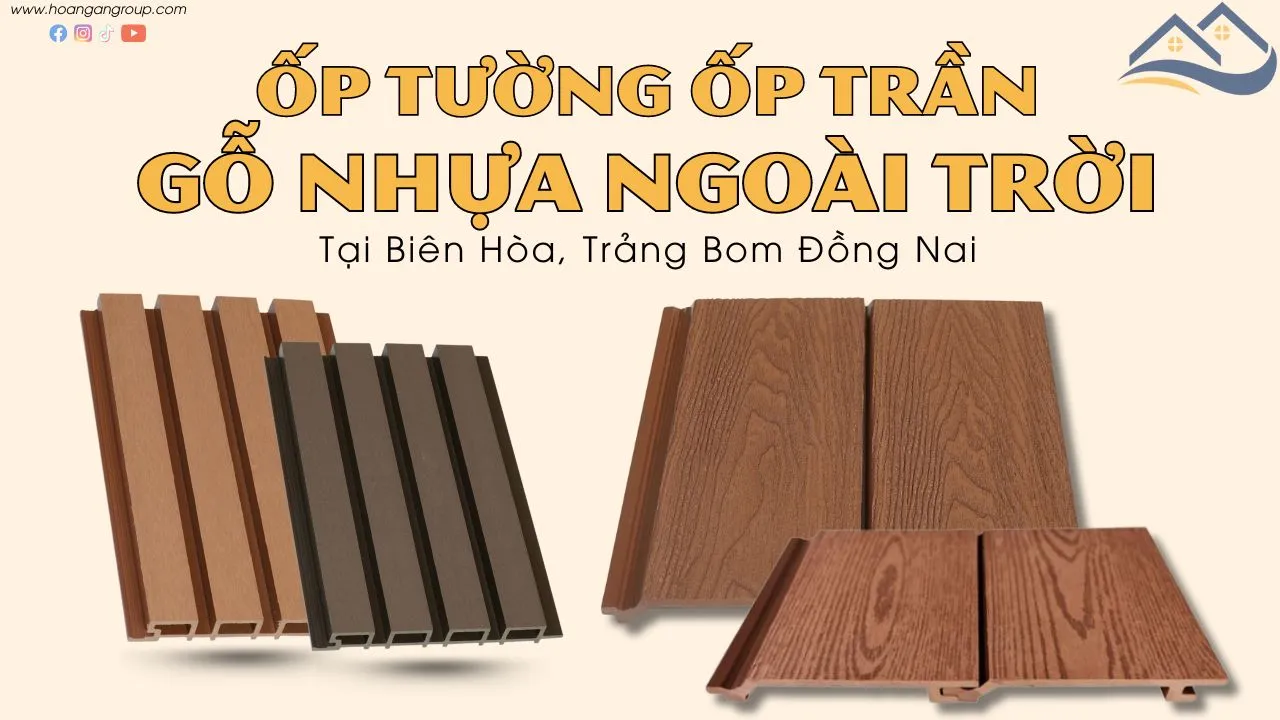 Ốp Trần Ốp Tường Gỗ Nhựa Ngoài Trời Tại Biên Hòa, Trảng Bom Đồng Nai