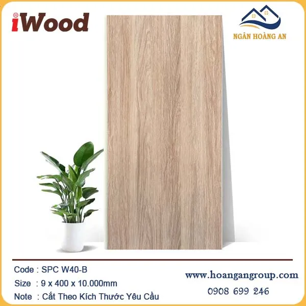 Tấm Nhựa Ốp Trần Nano Giả Gỗ iWood W40-B