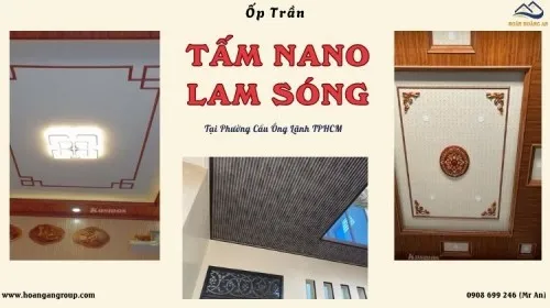 Ốp Trần Tấm Nhựa Nano Và Lam Sóng Giả Gỗ Tại Phường Cầu Ông Lãnh TPHCM