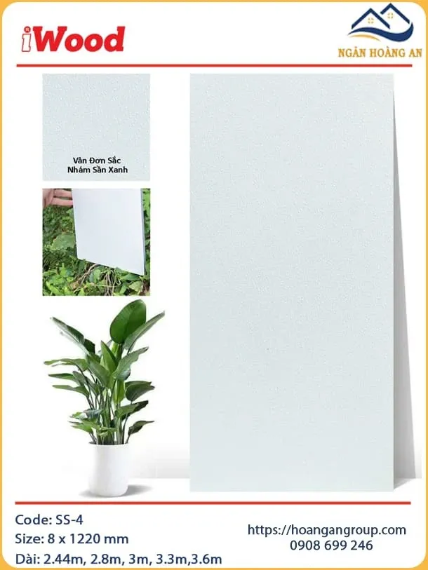 Ốp Trần Than Tre Đa Năng Màu Xanh Nhám Sần iWood SS-4