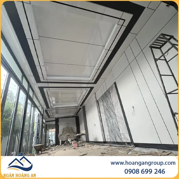 Ốp Tường Trần Bằng Tấm Ốp Than Tre Kosmos Tại Quận 12 TPHCM