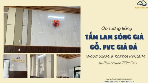 Ốp Tường Bằng Tấm Lam Sóng Giả Gỗ, PVC Giả Đá Tại Long Thành Đồng Nai