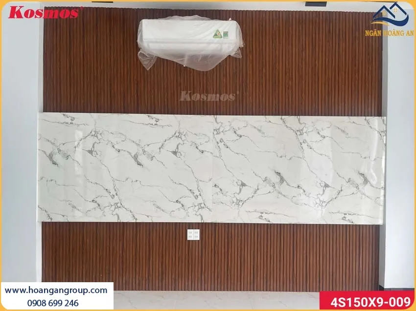 Ốp Tường Nhựa PVC Giả Đá Được Lắp Đặt Thời Thượng Cho Phòng Khách