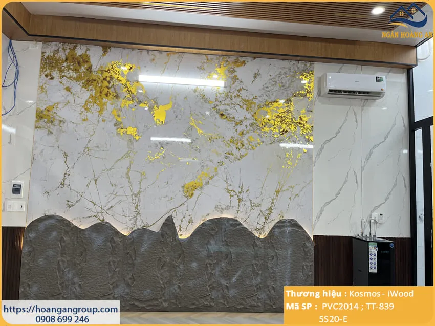 Ốp Tường Bằng Tấm Than Tre Dát Vàng, Lam Sóng, PVC Giả Đá Tại Long Thành Ốp Tường Bằng Tấm Than Tre Dát Vàng, Lam Sóng, PVC Giả Đá Tại Long Thành