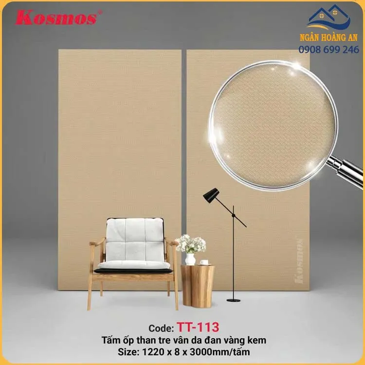 Đặc Điểm Nổi Bật Ốp Than Tre Kosmos TT-113 Vân Da Đan