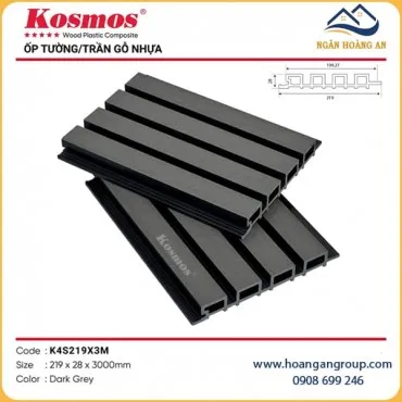 Lam Sóng Gỗ Nhựa Ngoài Trời Kosmos K4S219X3M Dark Grey Dài 3m