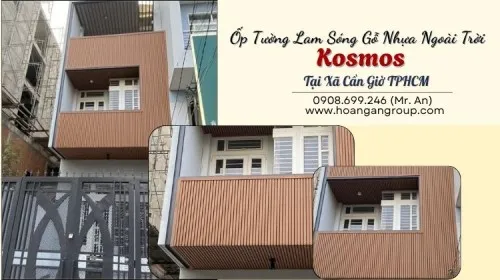 Ốp Tường Lam Sóng Gỗ Nhựa Ngoài Trời Kosmos Tại Xã Cần Giờ TPHCM