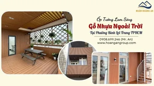 Ốp Tường Lam Sóng Gỗ Nhựa Ngoài Trời Tại Phường Bình Lợi Trung TPHCM