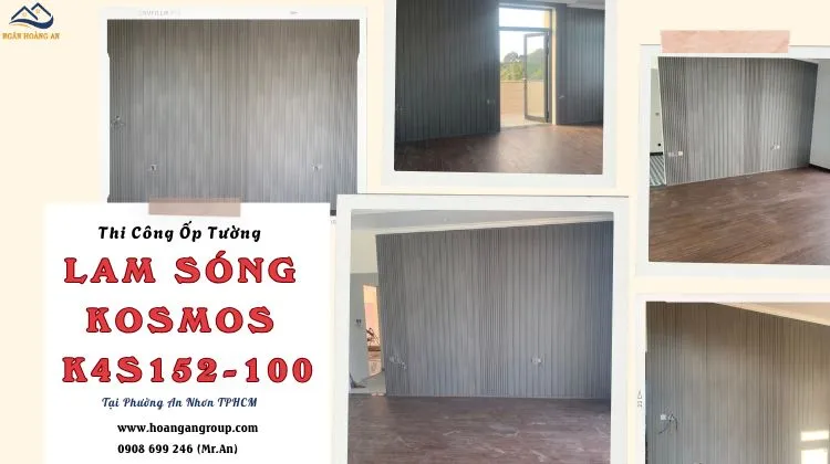 Thi Công Ốp Tường Lam Sóng Kosmos K4S152-100 Tại Phường An Nhơn TPHCM