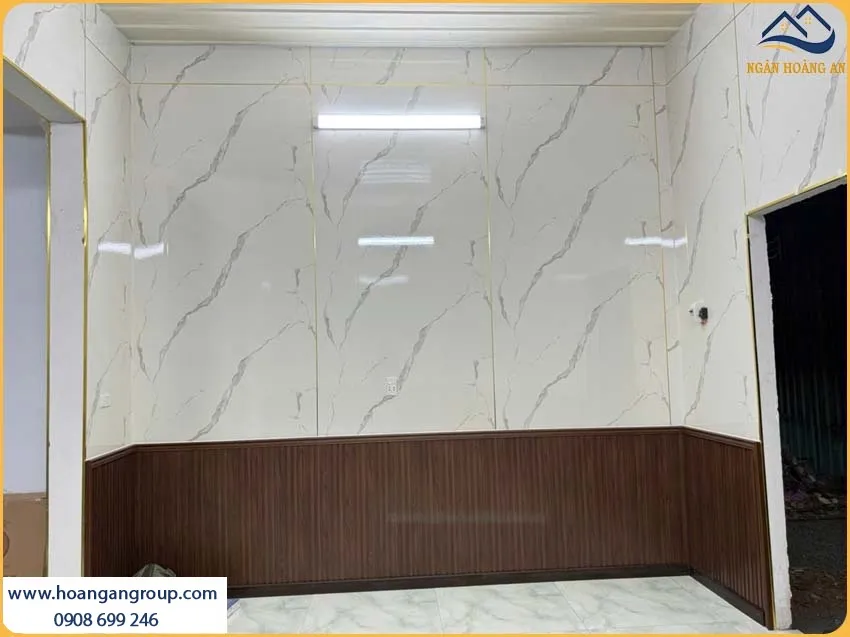 Tấm Nhựa Ốp Tường PVC Giả Đá Có Khả Năng Cách Âm, Cách Nhiệt Tốt
