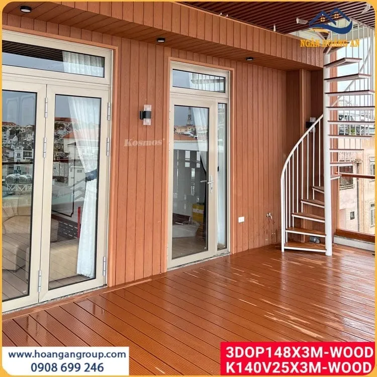 Ốp Tường Mặt Tiền Nhà Bằng Tấm Ốp Gỗ Nhựa Độc Đáo