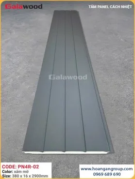 Ốp Tường Ngoài Trời Tấm Panel Galawood PN4R-02 Xám Mờ
