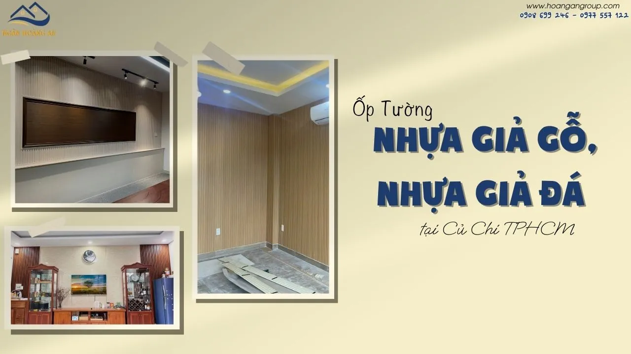 Ốp Tường Nhựa PVC Giả Đá, Nhựa Giả Gỗ Giá Rẻ Tại Củ Chi TPHCM
