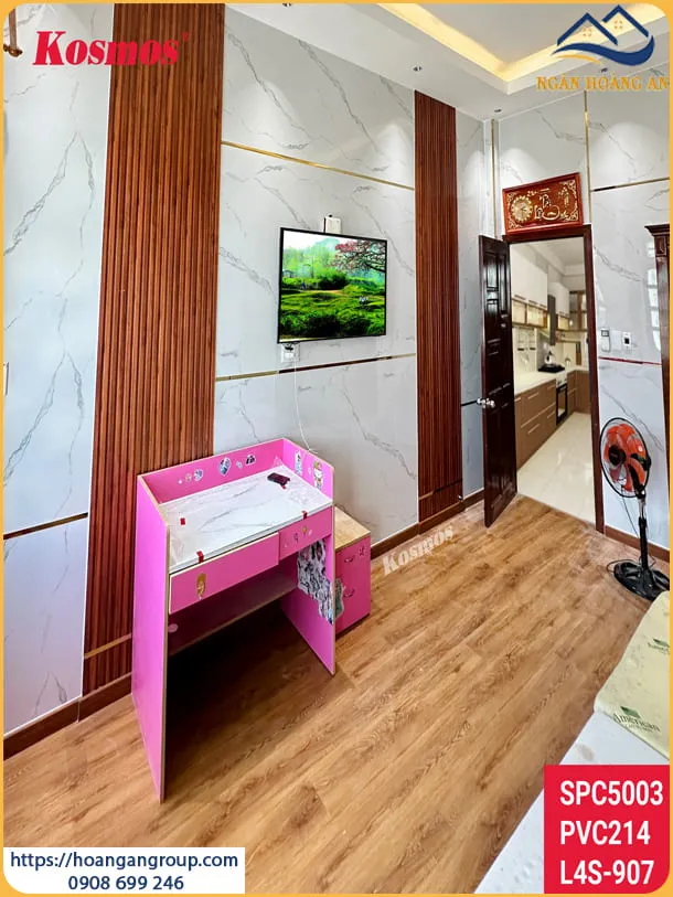 Ốp Tường Nhựa Giả Gỗ Nhựa Giả Đá Cho Phòng Ngủ Tại Gò Vấp TPHCM