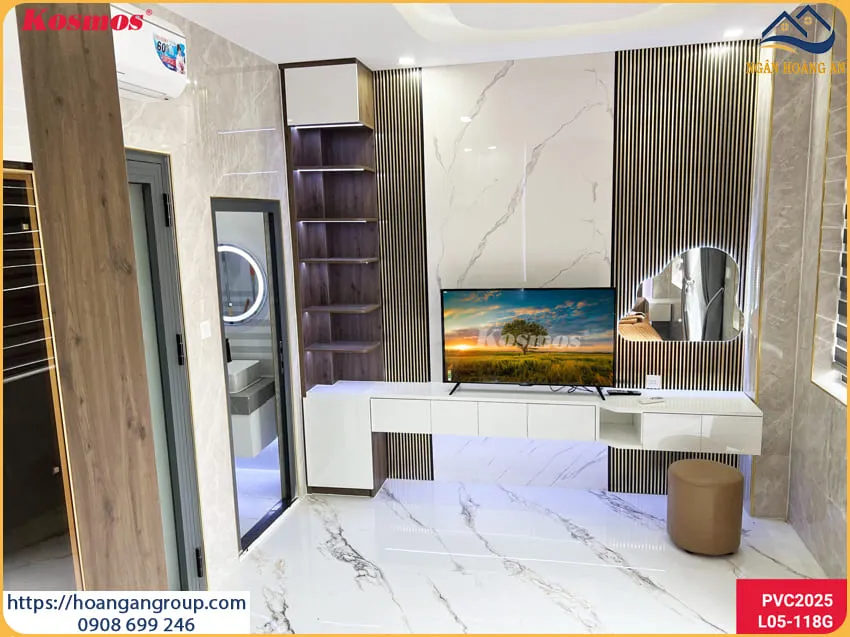 Ốp Tường Nhựa Giả Gỗ Giả Đá Cho Nhà Ở Tại Phú Nhuận TPHCM