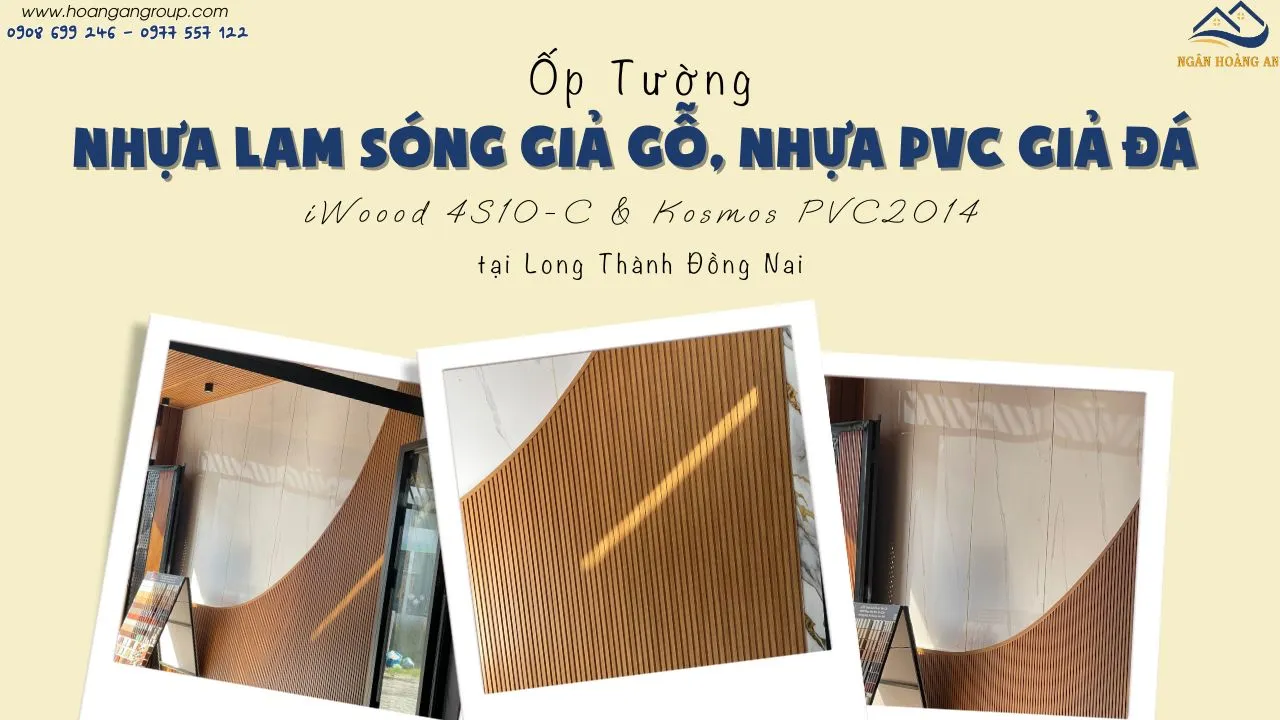 Ốp Tường Nhựa Lam Sóng Giả Gỗ, Nhựa PVC Giả Đá Tại Long Thành Đồng Nai