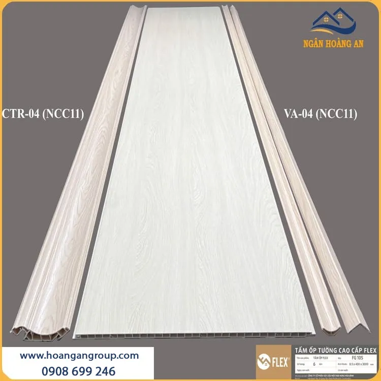 Ốp Tường Nhựa Nano Giả Gỗ Flex FG105 Cắt Theo Yêu Cầu