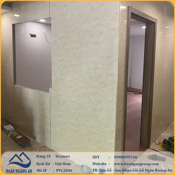 Ốp Tường Tấm Nhựa PVC Giả Đá Kosmos Tại Quận 4 TPHCM
