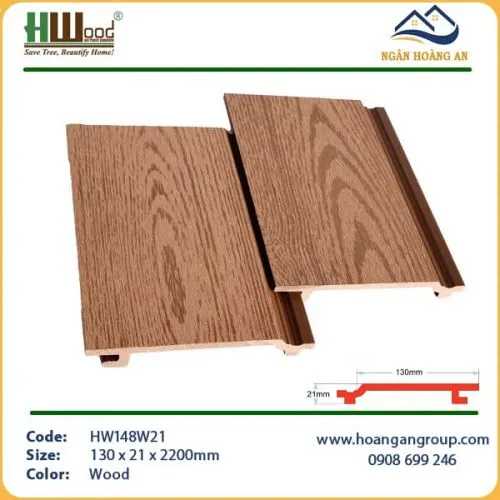 Gỗ Nhựa Ốp Tường Ngoài Trời Hwood HW148W21 Wood