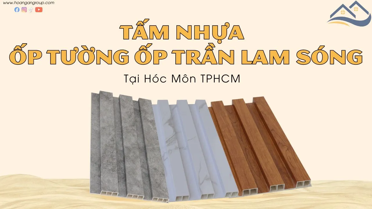 Ốp Tường Ốp Trần Lam Sóng Nhựa Giả Gỗ Tại Hóc Môn TPHCM