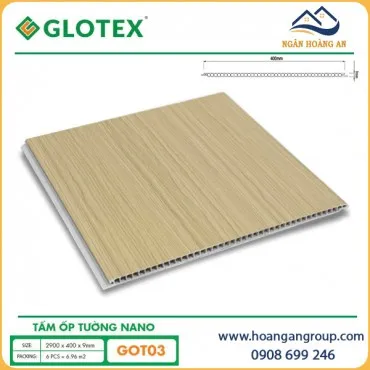 Tấm Nhựa Ốp Trần Nano Giả Gỗ Glotex GOT03