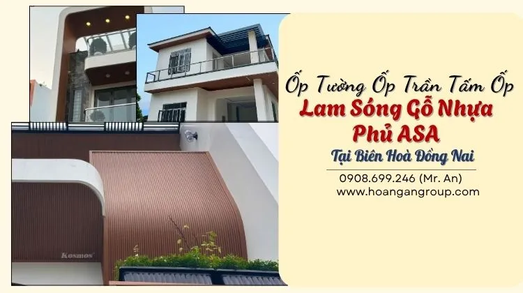 Ốp Tường Ốp Trần Tấm Ốp Lam Sóng Gỗ Nhựa Phủ ASA