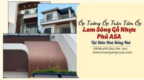 Ốp Tường Ốp Trần Tấm Ốp Lam Sóng Gỗ Nhựa Phủ ASA Tại Biên Hoà Đồng Nai