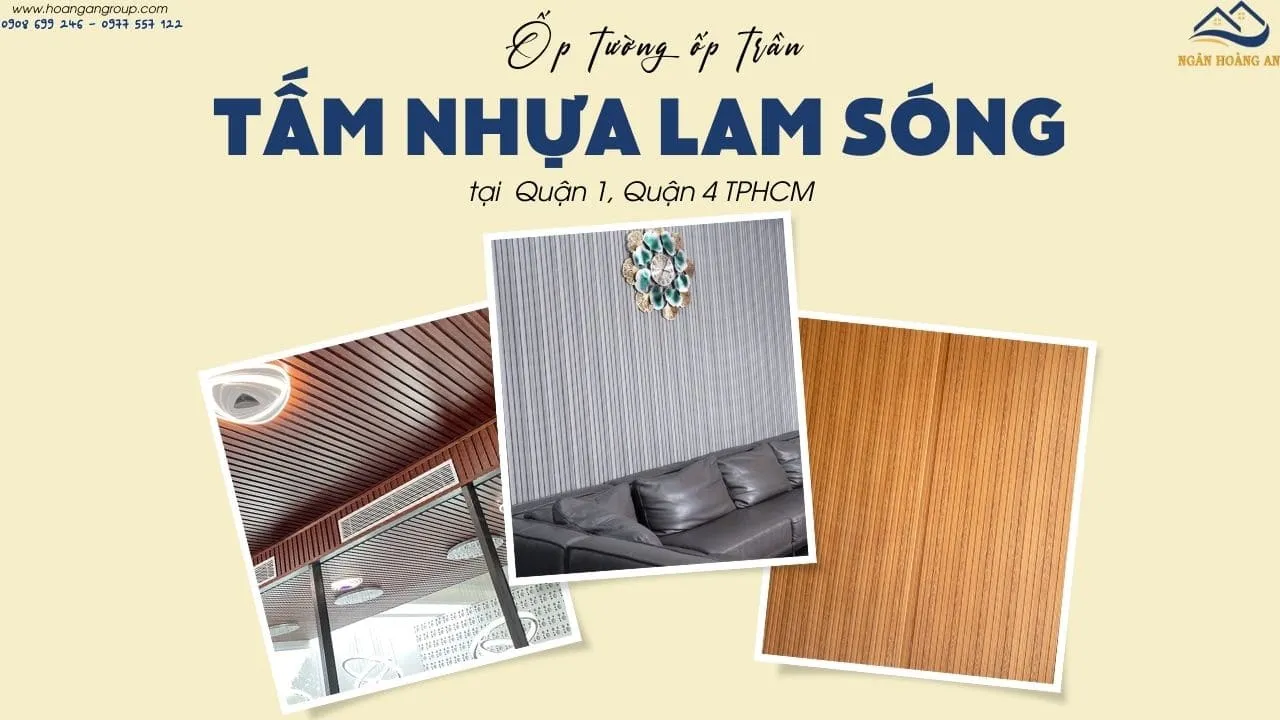 Ốp Tường Ốp Trần Tấm Nhựa Lam Sóng Tại Quận 1, Quận 4 TPHCM