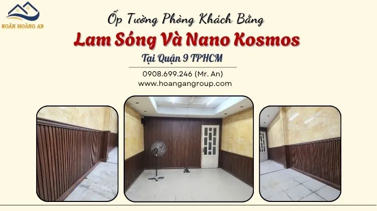 Ốp Tường Phòng Khách Bằng Lam Sóng Và Nano Kosmos 